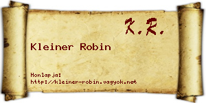 Kleiner Robin névjegykártya